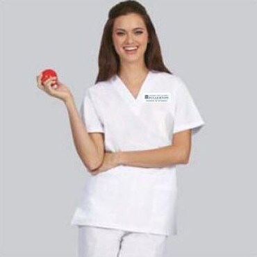 Unisex Scrub V-Neck with CSUF Logo